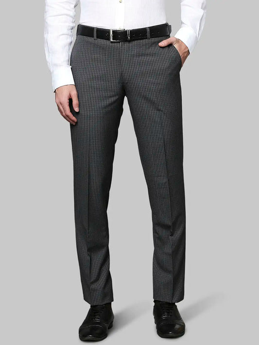 Men Contemporary Fit Dark Brown Trouser