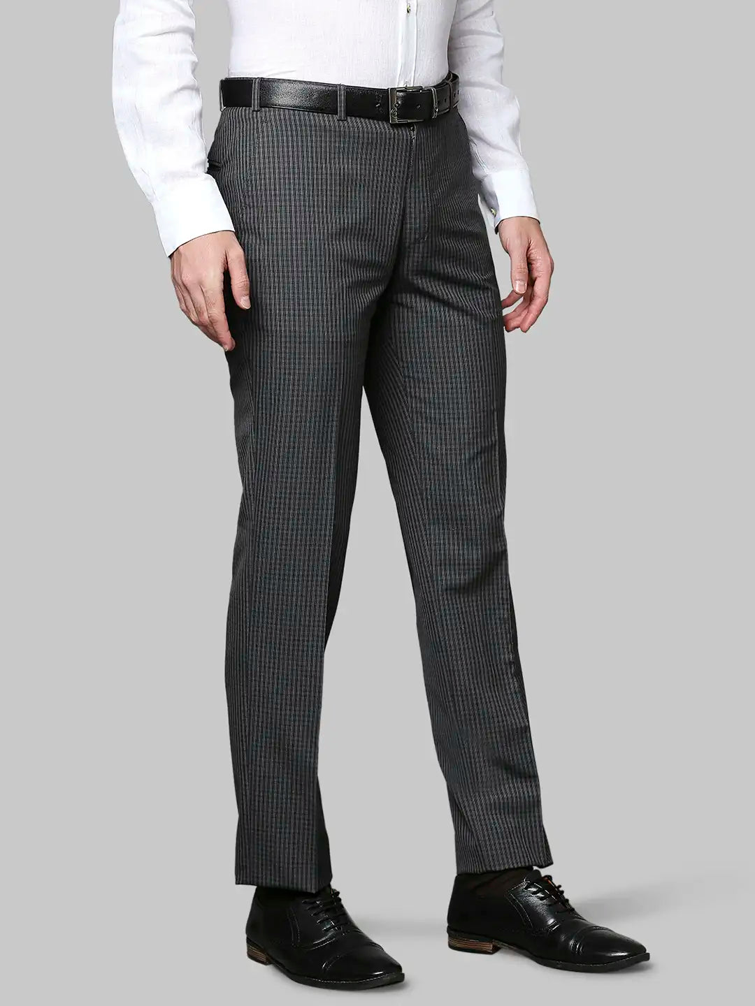 Men Contemporary Fit Dark Brown Trouser
