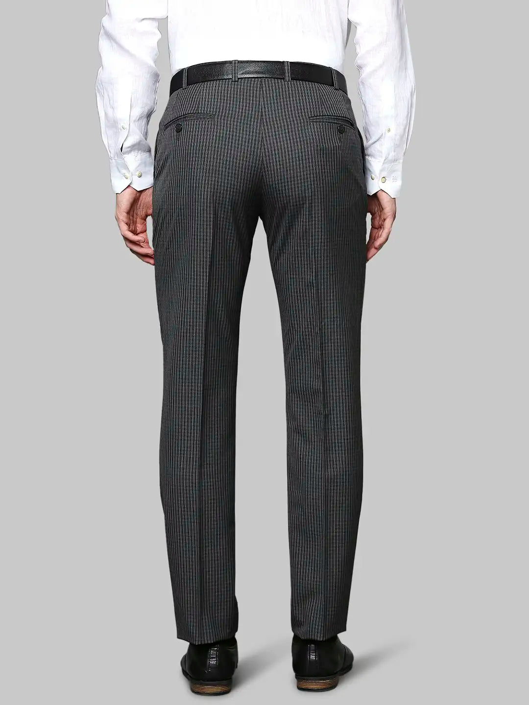 Men Contemporary Fit Dark Brown Trouser
