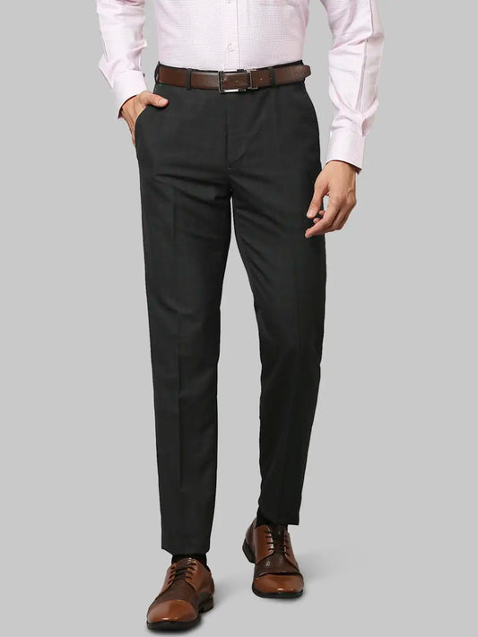 Men Contemporary Fit Dark Blue Trouser