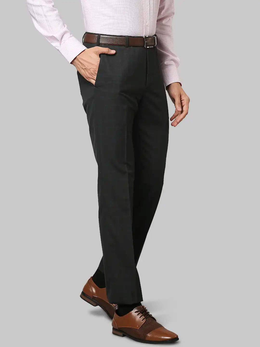 Men Contemporary Fit Dark Blue Trouser