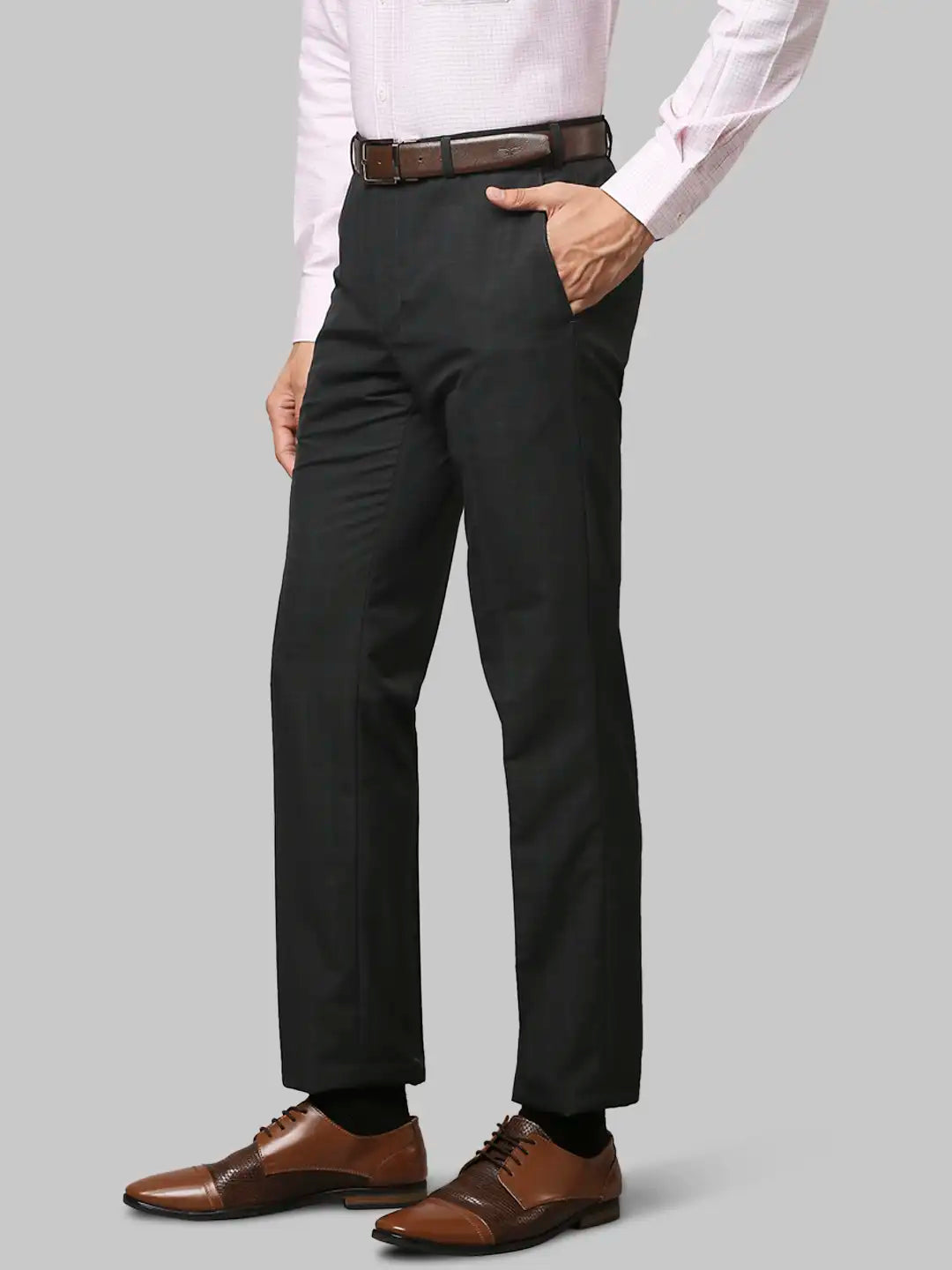 Men Contemporary Fit Dark Blue Trouser