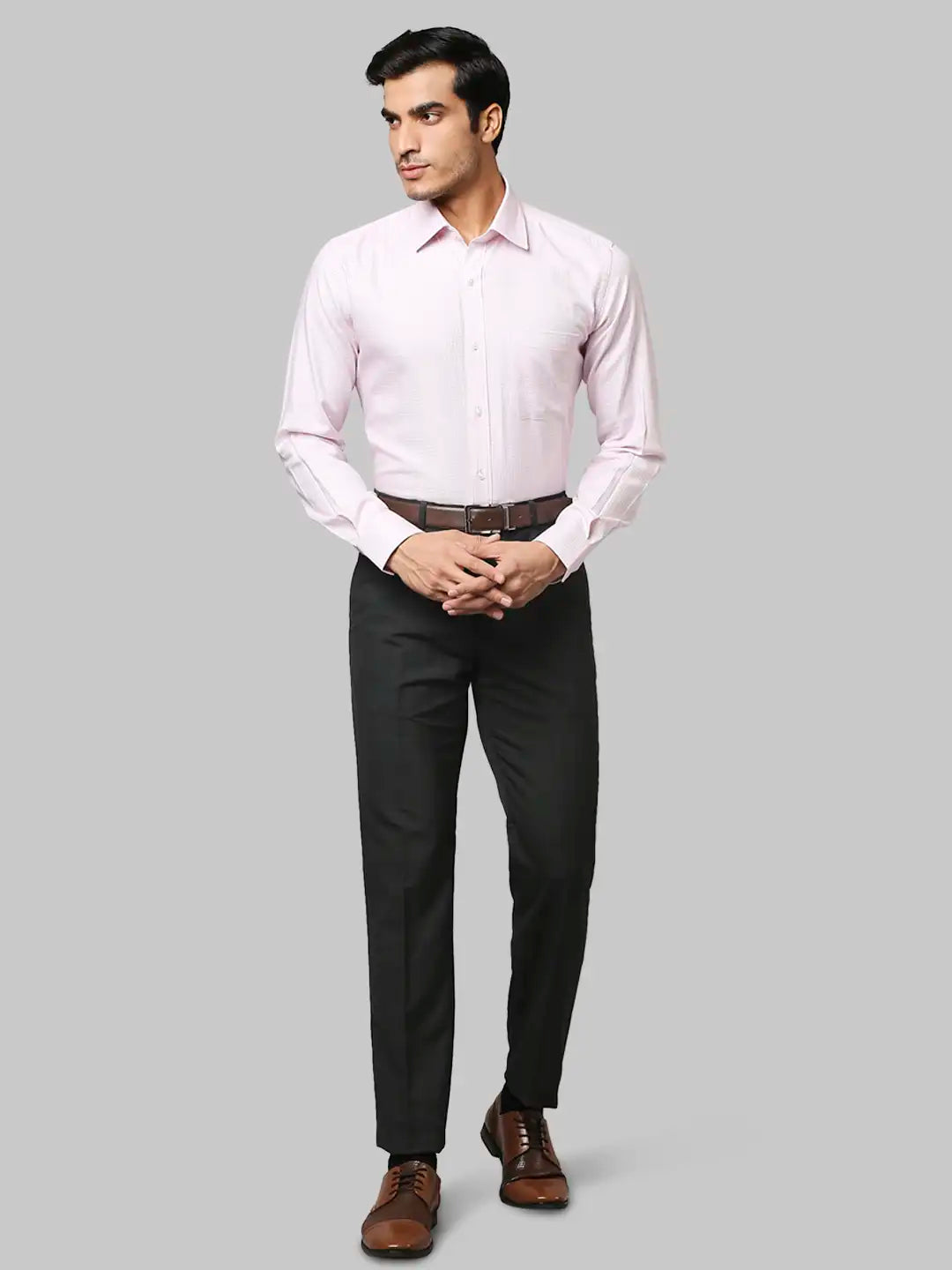 Men Contemporary Fit Dark Blue Trouser