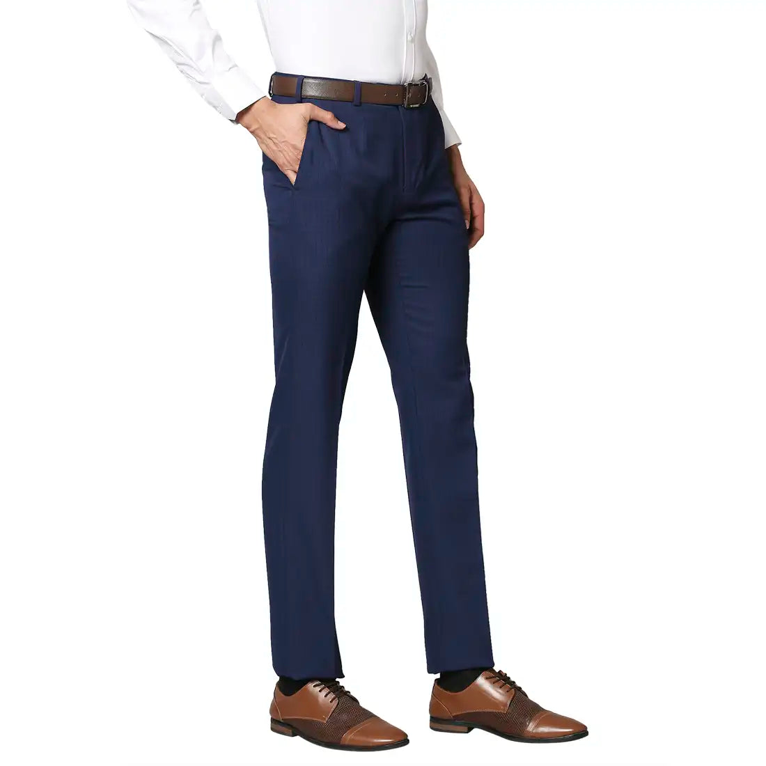 Men Contemporary Fit Dark Grey Trouser