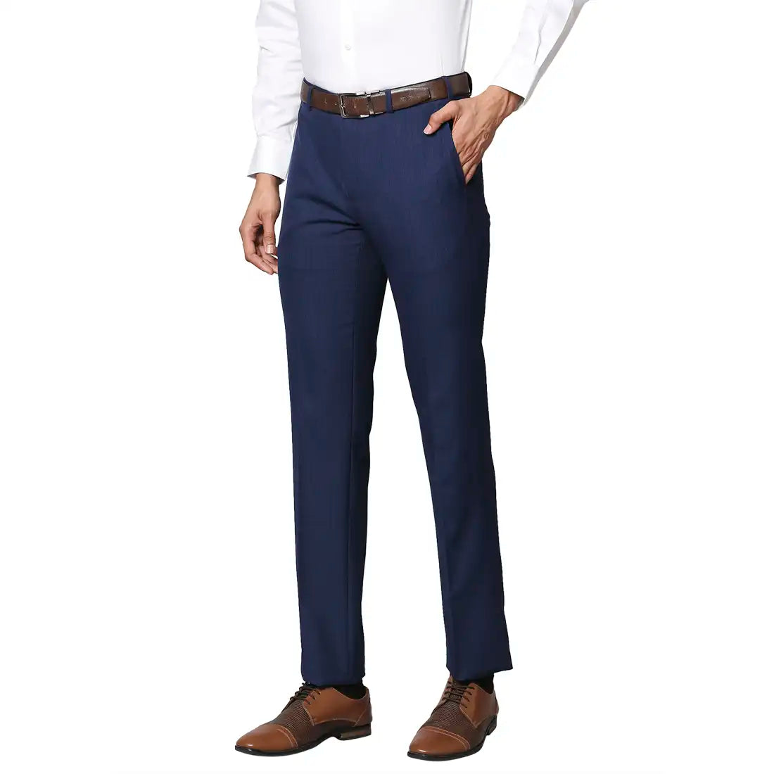 Men Contemporary Fit Dark Grey Trouser