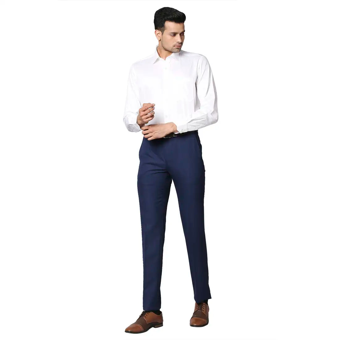 Men Contemporary Fit Dark Grey Trouser
