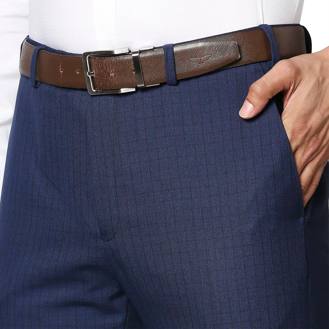 Men Contemporary Fit Dark Grey Trouser