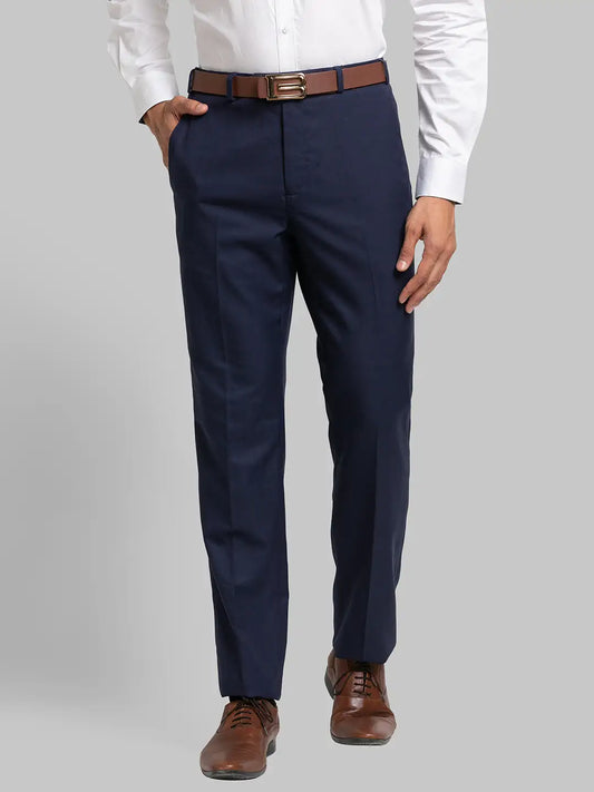 Men Regular Fit Grey Trouser