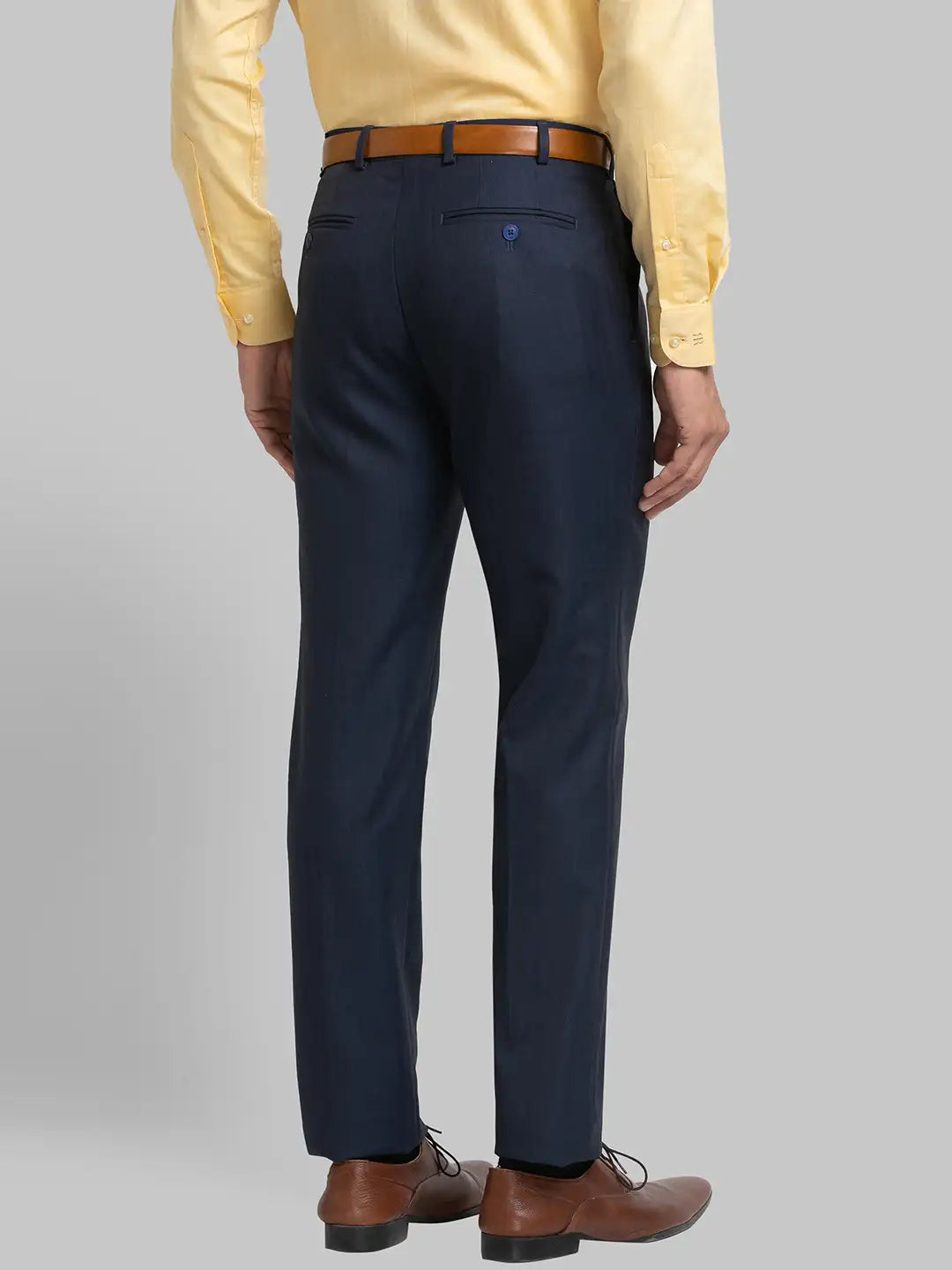 Men Regular Fit Grey Chinos & Trouser
