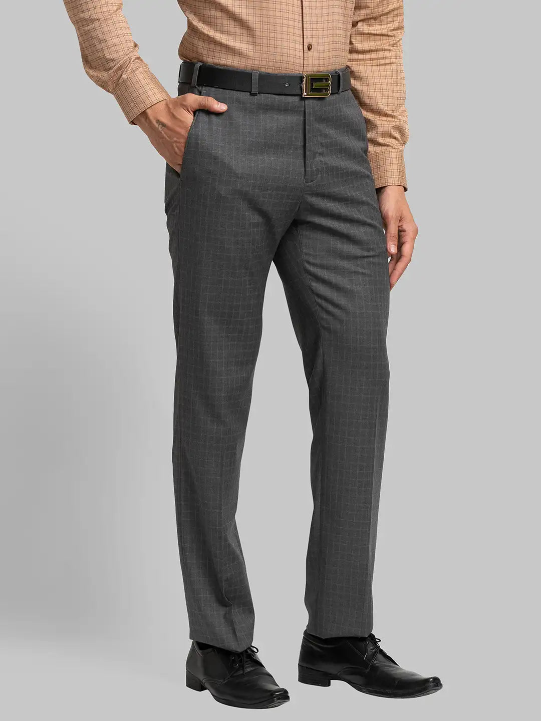 Men Regular Fit White Trouser