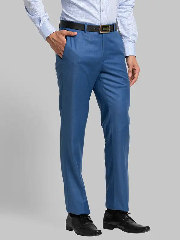Men Contemporary Fit Brown Trouser