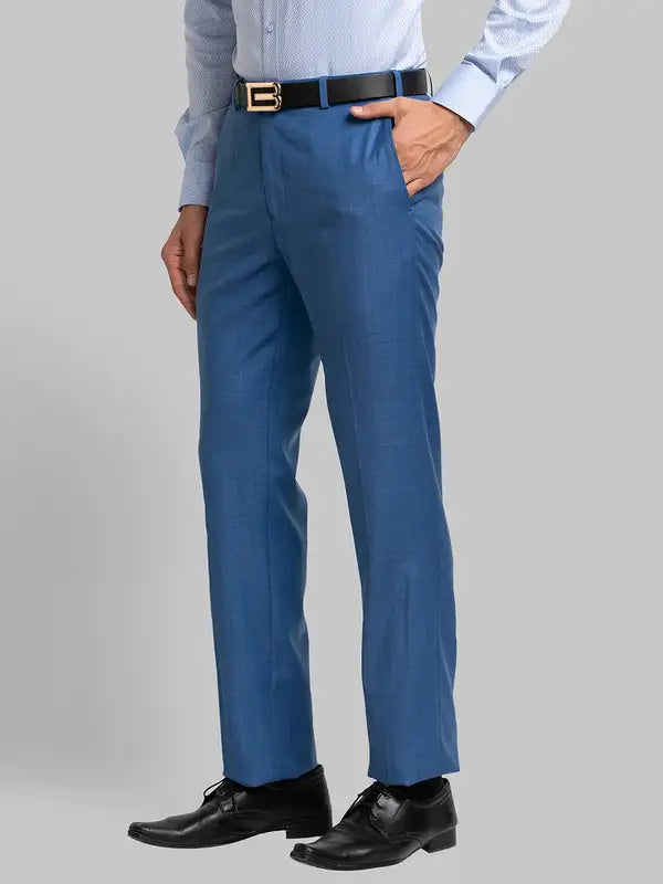 Men Contemporary Fit Brown Trouser