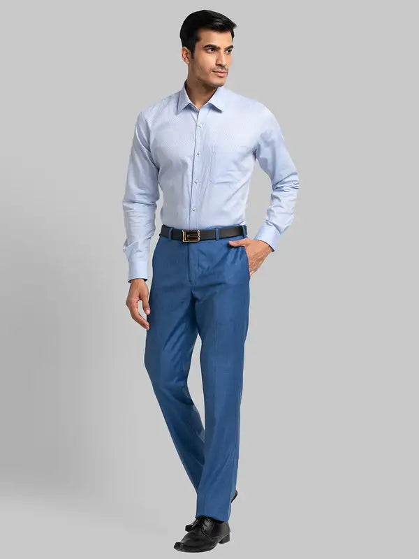 Men Contemporary Fit Brown Trouser
