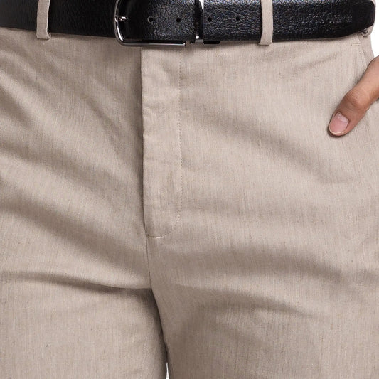 Men Contemporary Fit Grey Trouser