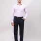 Men Blue Contemporary Fit Solid Polyester Blend Trouser