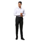 Men Blue Contemporary Fit Structure Polyester Blend Trouser