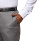 Men Blue Contemporary Fit Checks Polyester Blend   Trouser