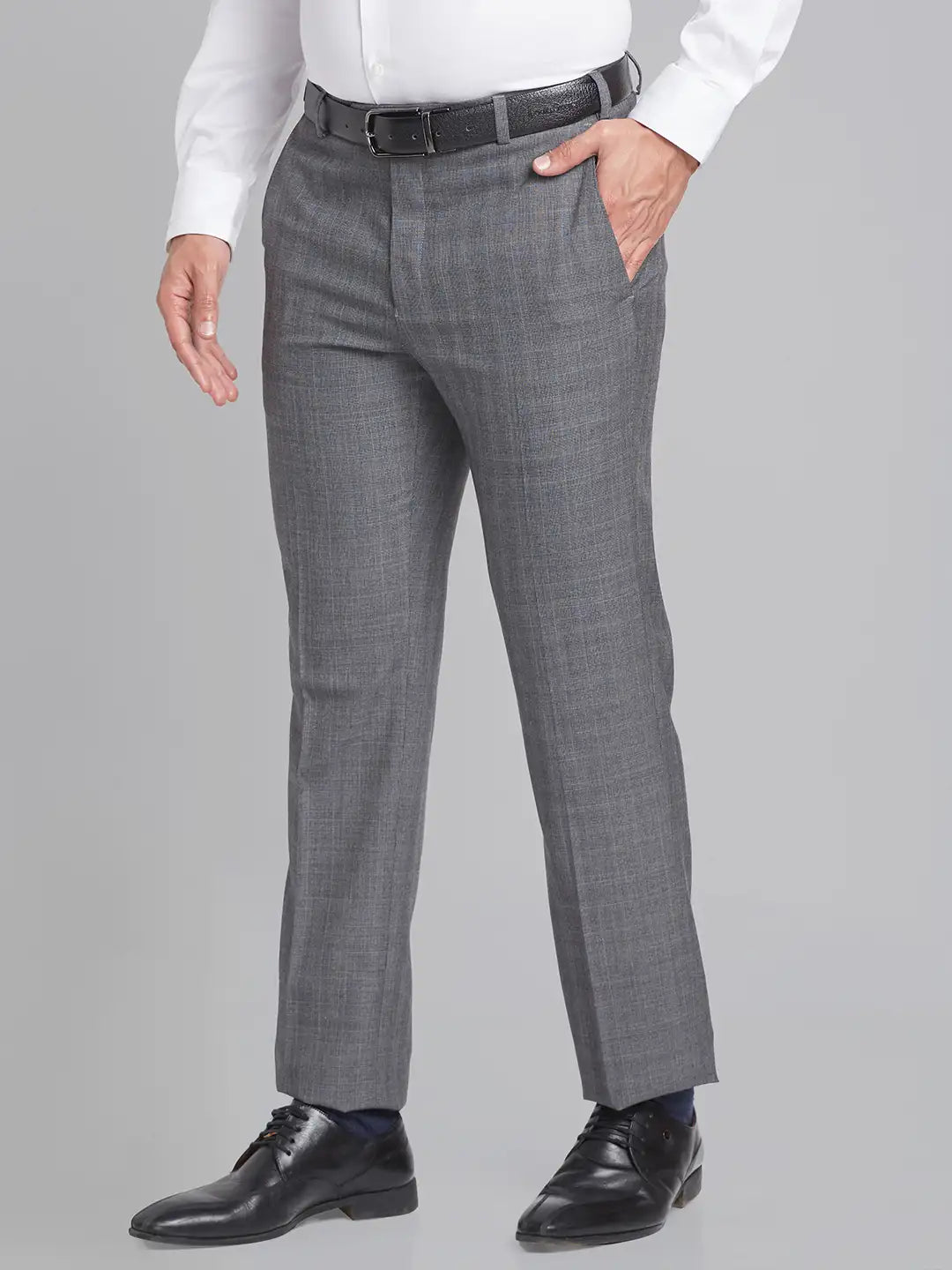 Men Contemporary Fit Khaki Trouser