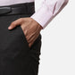 Raymond Men Blue Solid Contemporary Fit Polyester Blend Trouser
