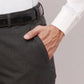 Raymond Men Blue Checks Slim Fit Polyester Blend Trouser