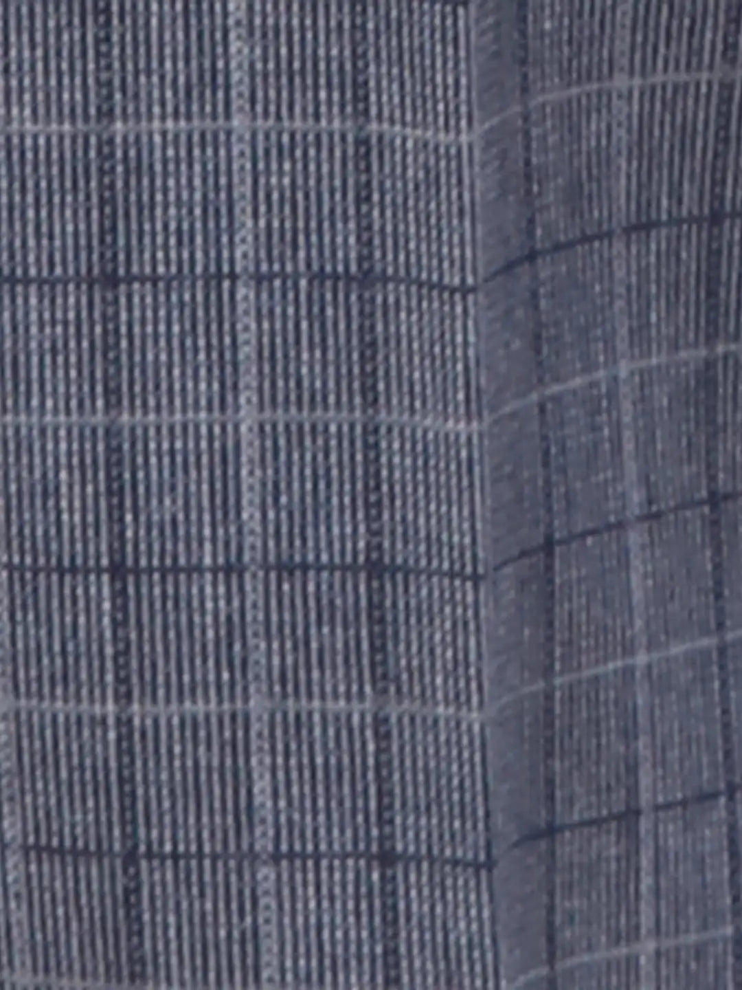 Raymond Men Grey Checks Slim Fit Polyester Blend Trouser
