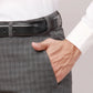 Raymond Men Blue Checks Slim Fit Polyester Blend Trouser