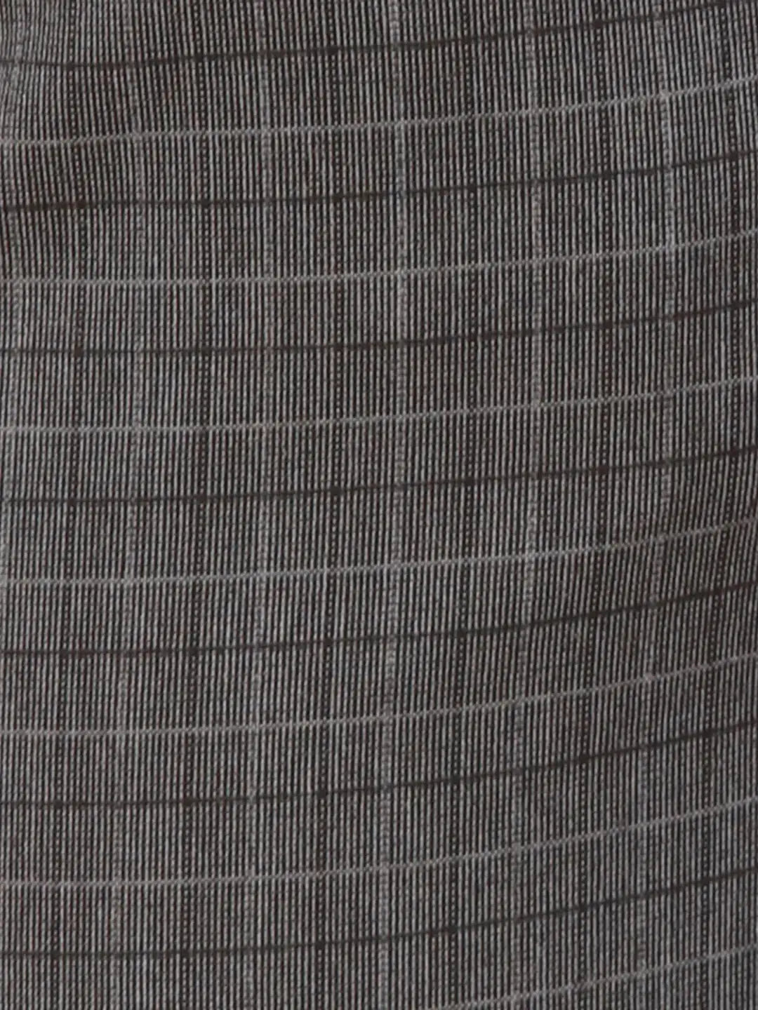 Raymond Men Blue Checks Slim Fit Polyester Blend Trouser