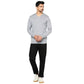 Men Regular Fit Grey Sweater