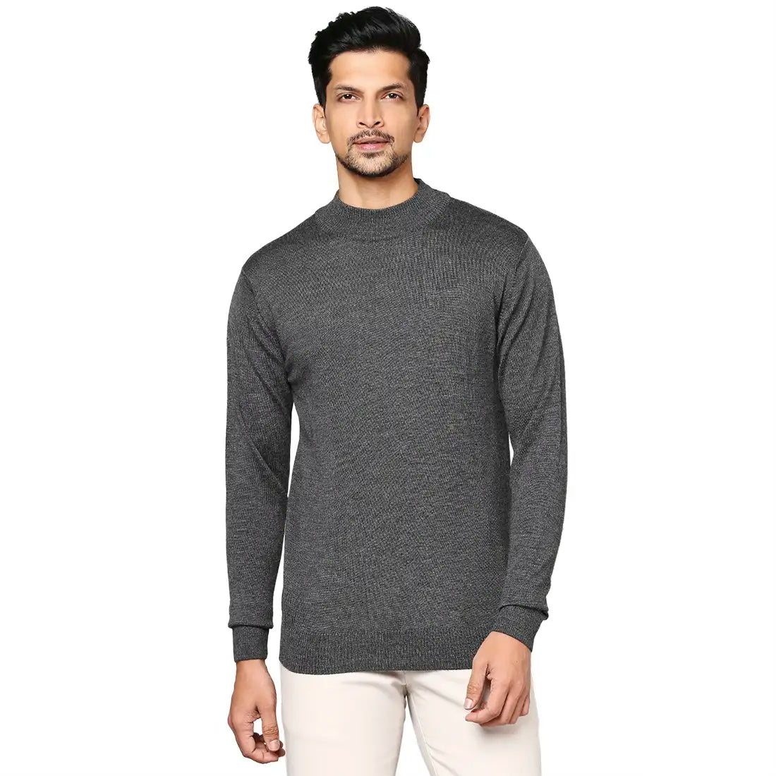 Men Regular Fit Maroon Sweater