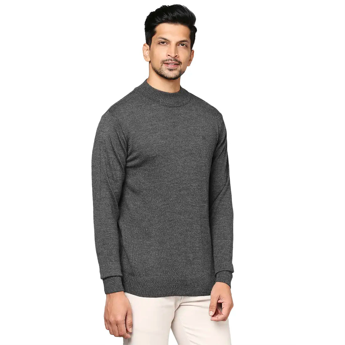 Men Regular Fit Maroon Sweater