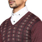 Men Regular Fit Grey Sweater