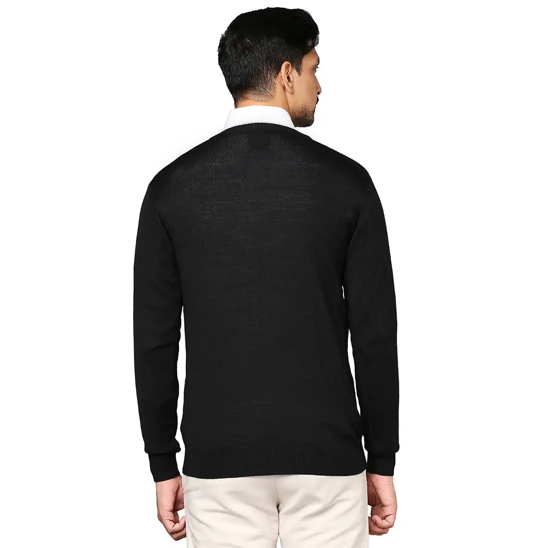 Men Regular Fit Grey Sweater