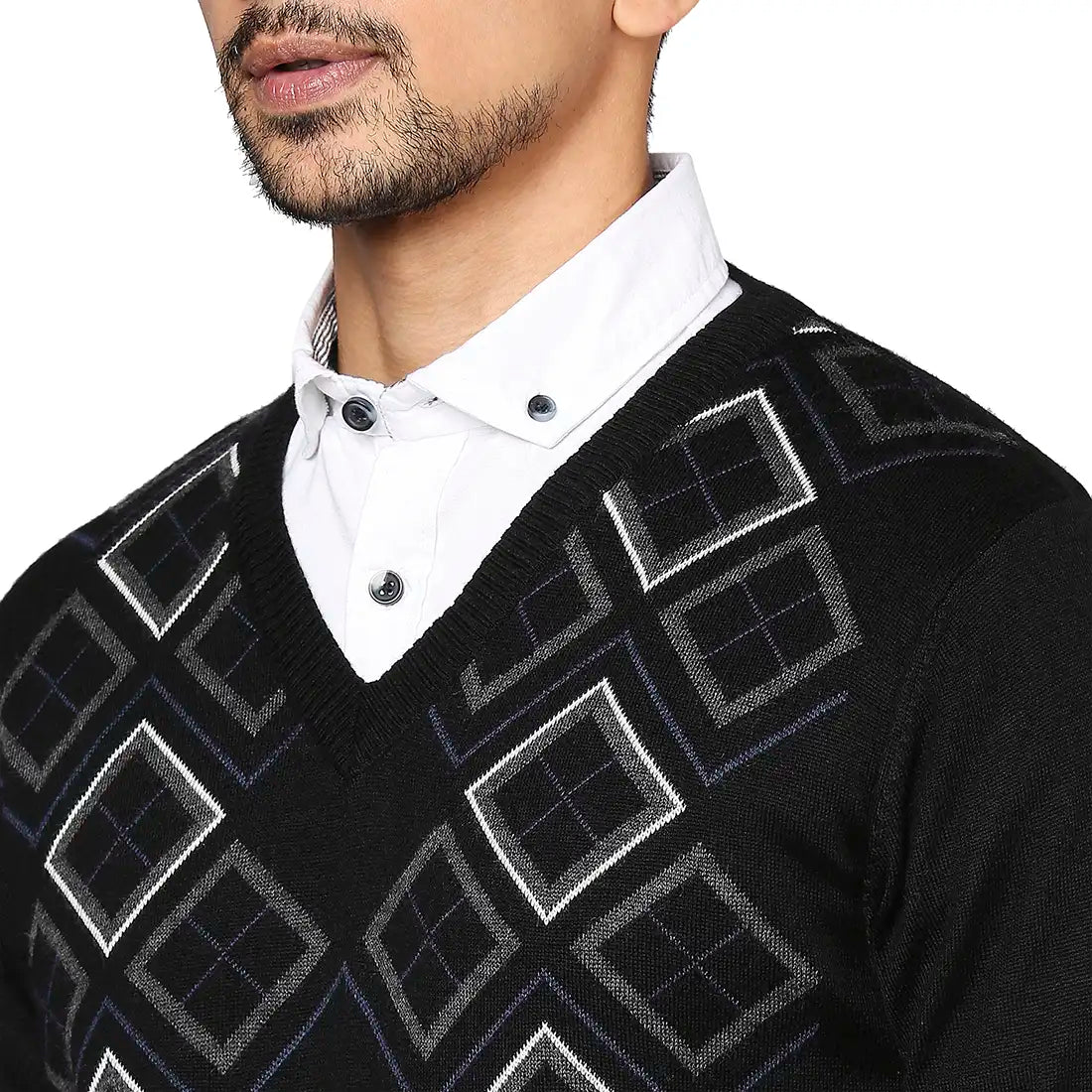 Men Regular Fit Maroon Sweater