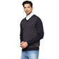 Men Regular Fit Maroon Sweater