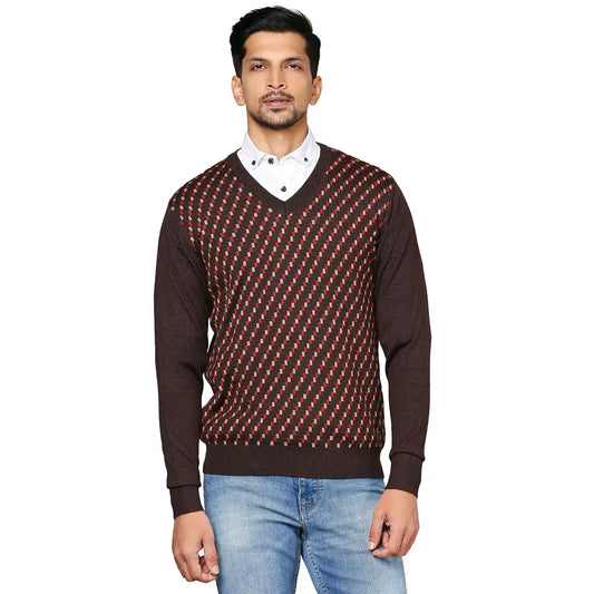Men Regular Fit Black Sweater