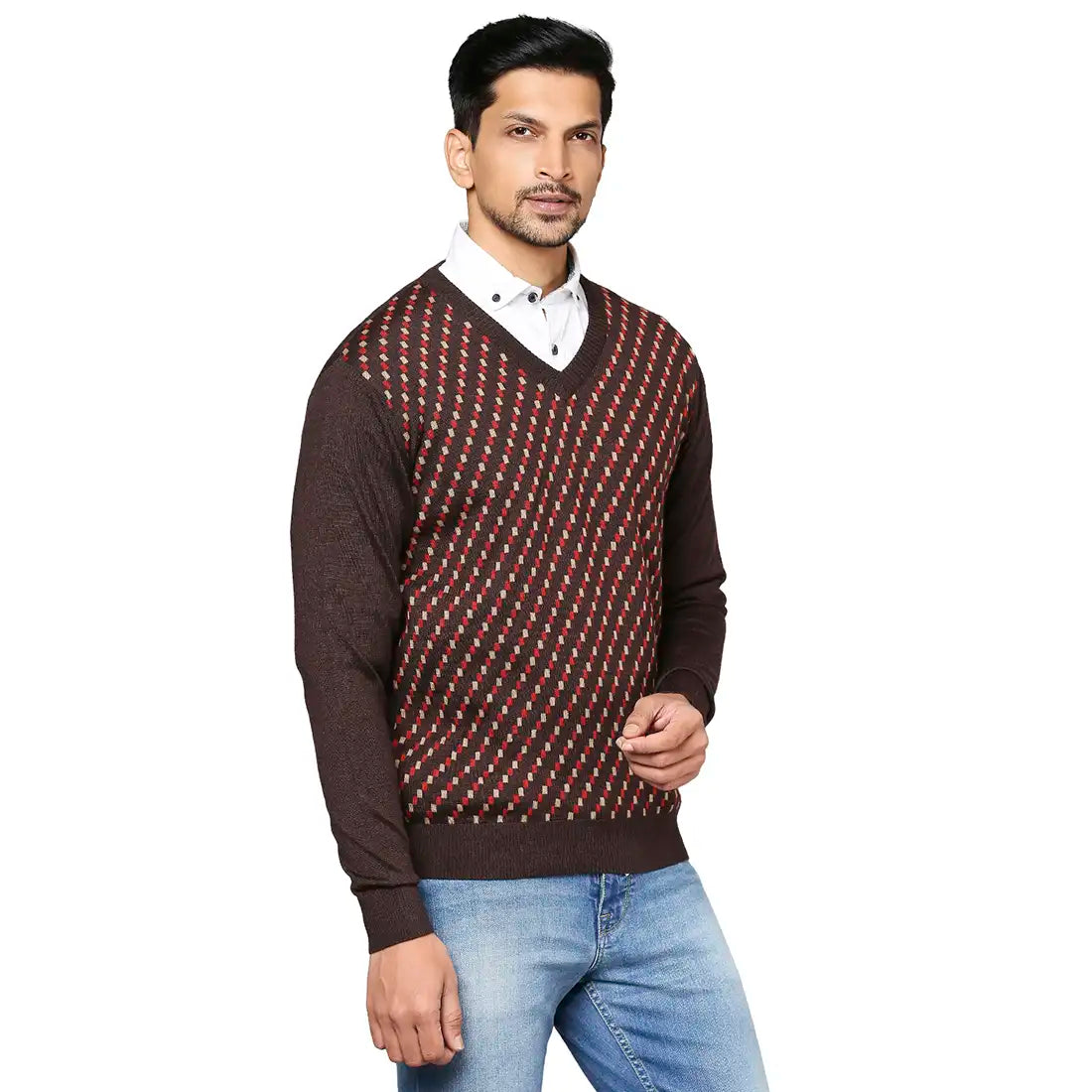 Men Regular Fit Black Sweater
