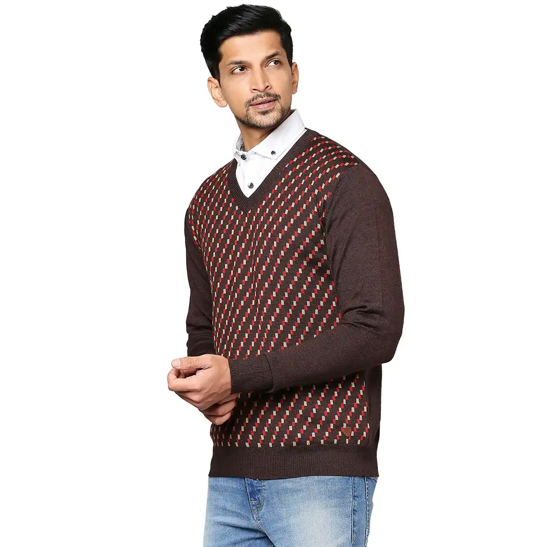 Men Regular Fit Black Sweater