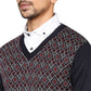 Men Regular Fit Yellow Sweater