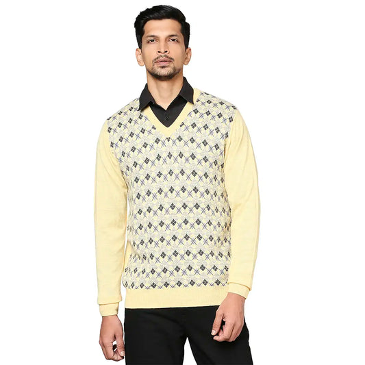 Men Regular Fit Black Sweater