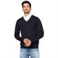 Men Regular Fit Grey Sweater