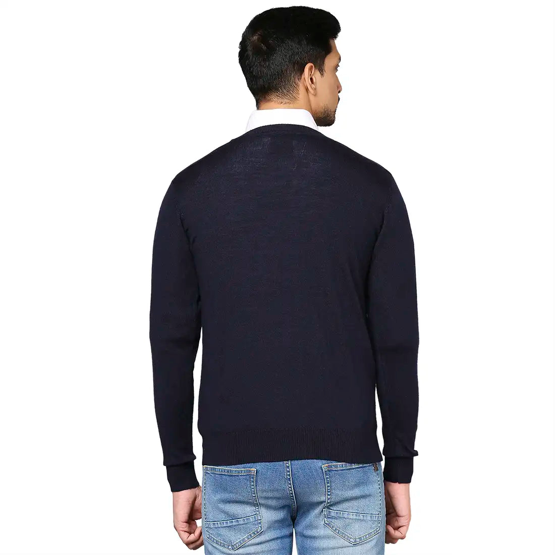 Men Regular Fit Grey Sweater