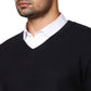 Men Regular Fit Blue Sweater