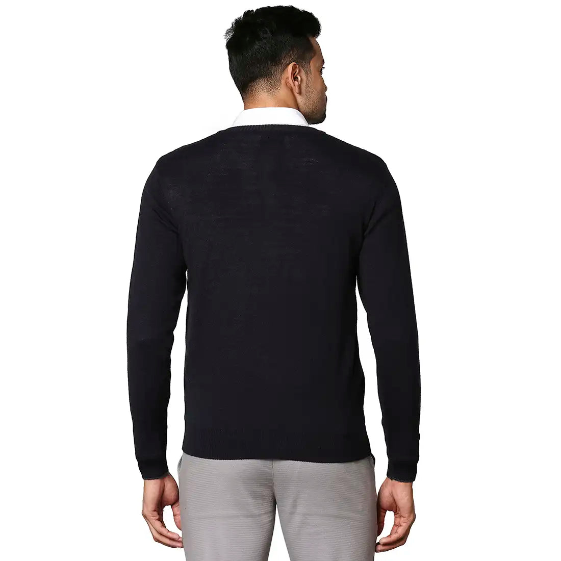 Men Regular Fit Maroon Sweater