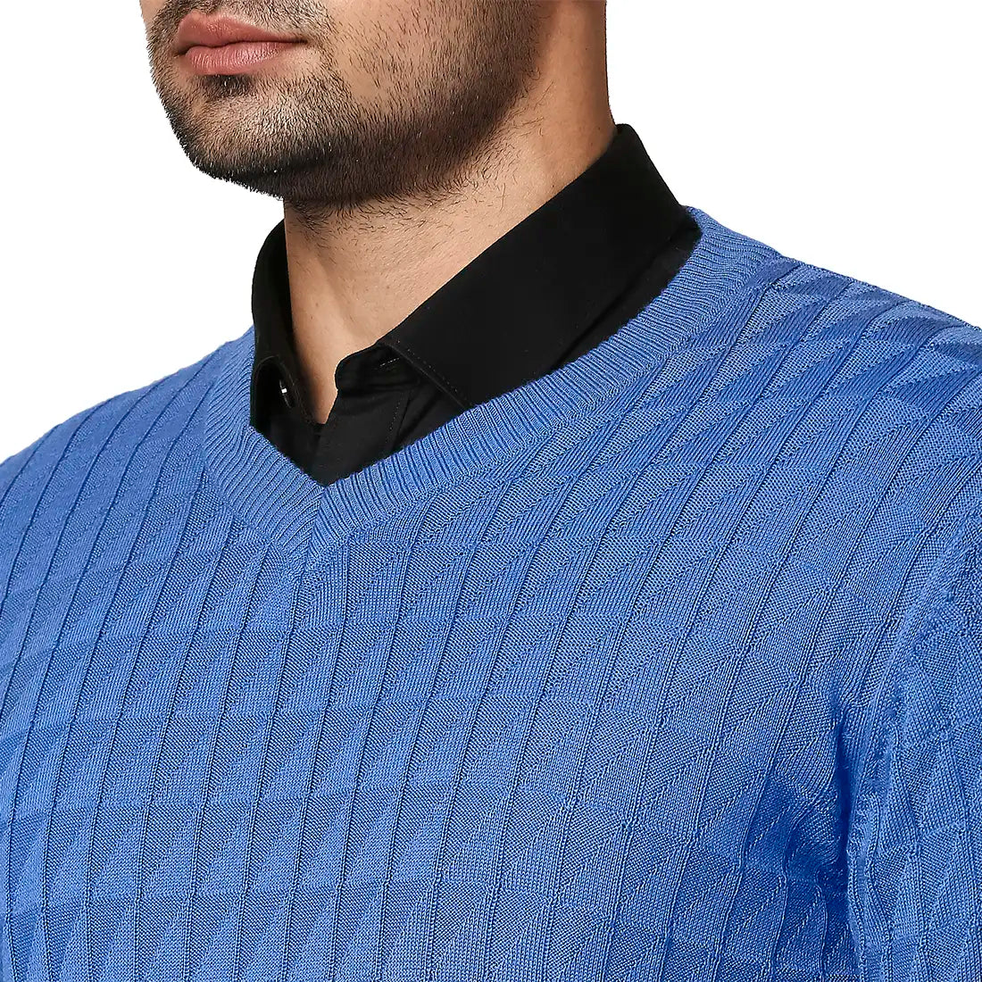 Men Regular Fit Beige Sweater