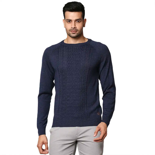 Men Regular Fit Maroon Sweater