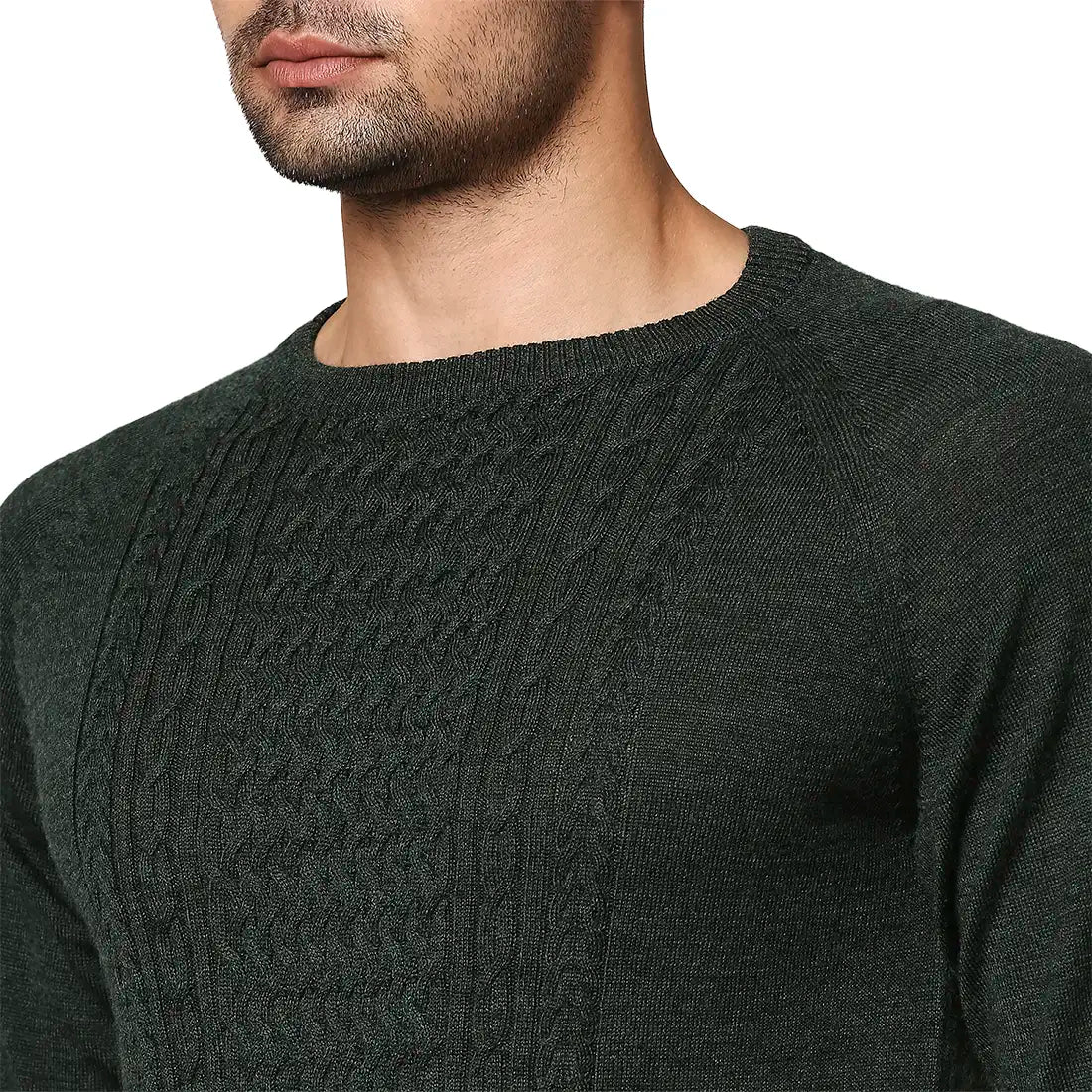Men Regular Fit Black Sweater