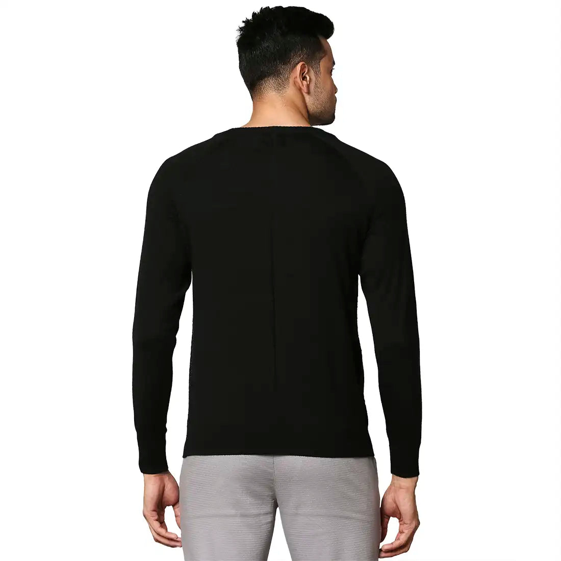 Men Regular Fit Brown Sweater
