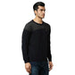 Men Regular Fit Black Sweater