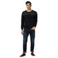 Men Regular Fit Black Sweater