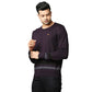 Men Regular Fit Grey Sweater